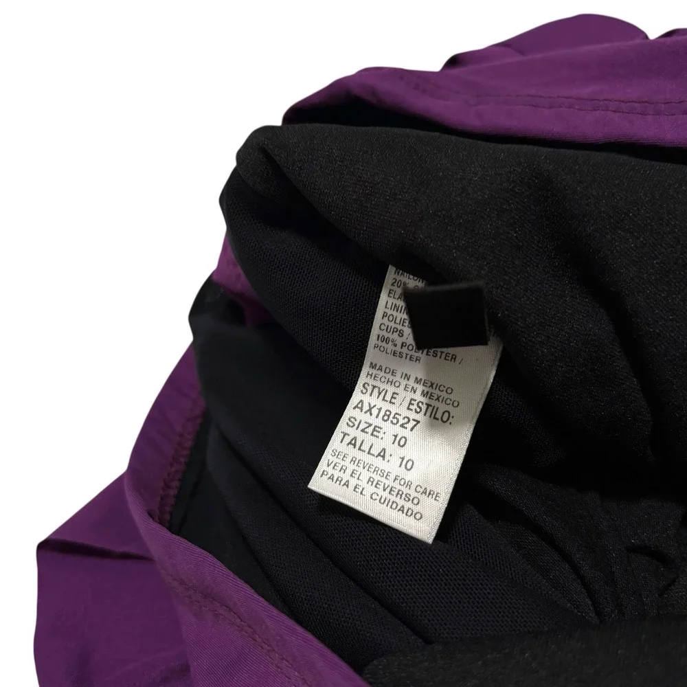 NWT ALEX MARIE TANKINI SC Ruffle Front Purple‎ Eggplant Size 10 / 16.5 x 14.5